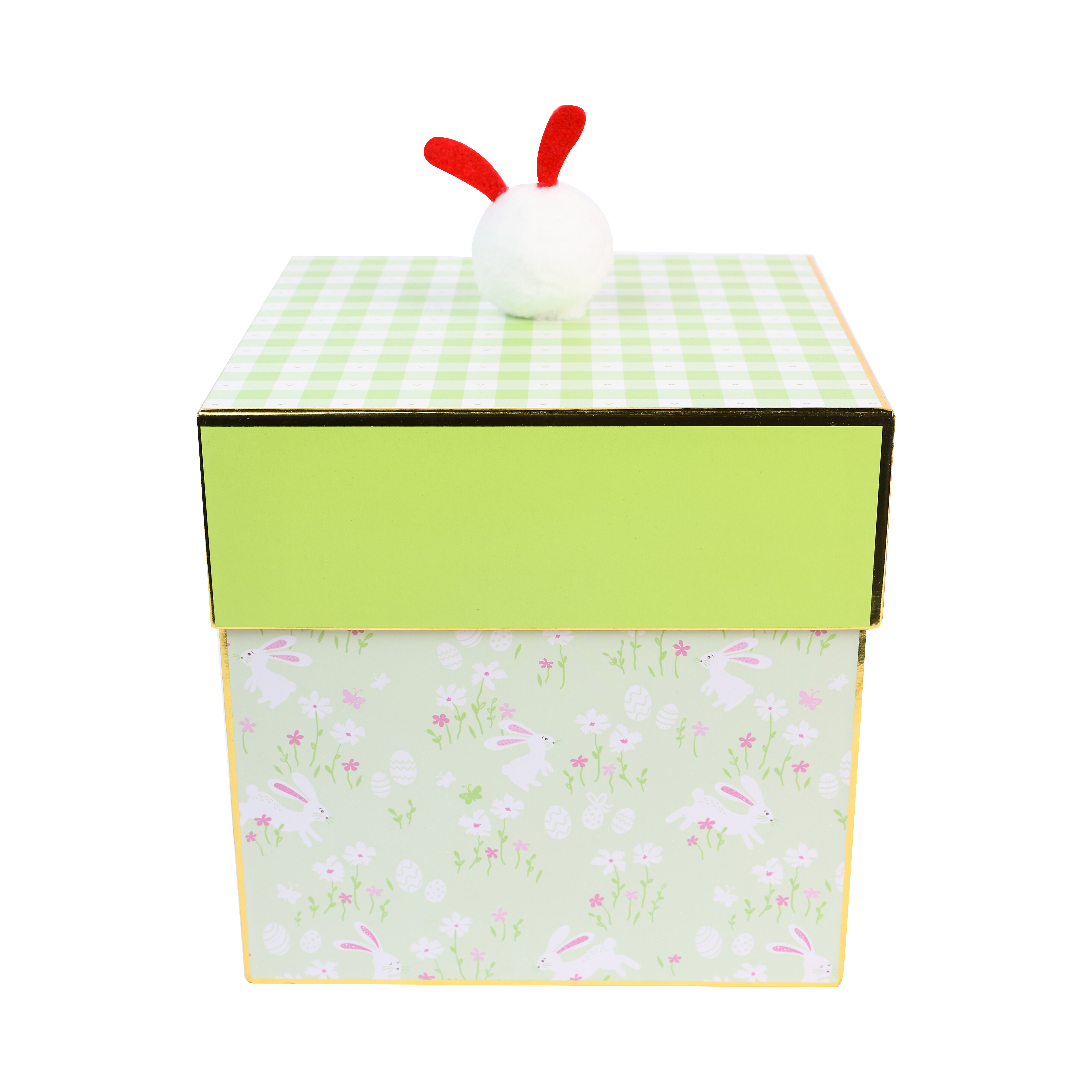 Easter Pink And Green Rabbit Hairball Paper Box EASE0023